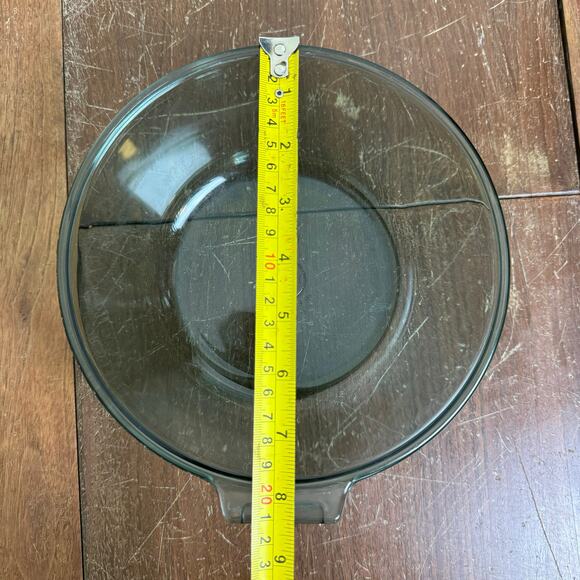 Vintage 1940s Flameware D-K 833-B Blue Tint Pan Skillet Bowl USA - Picture 8 of 9